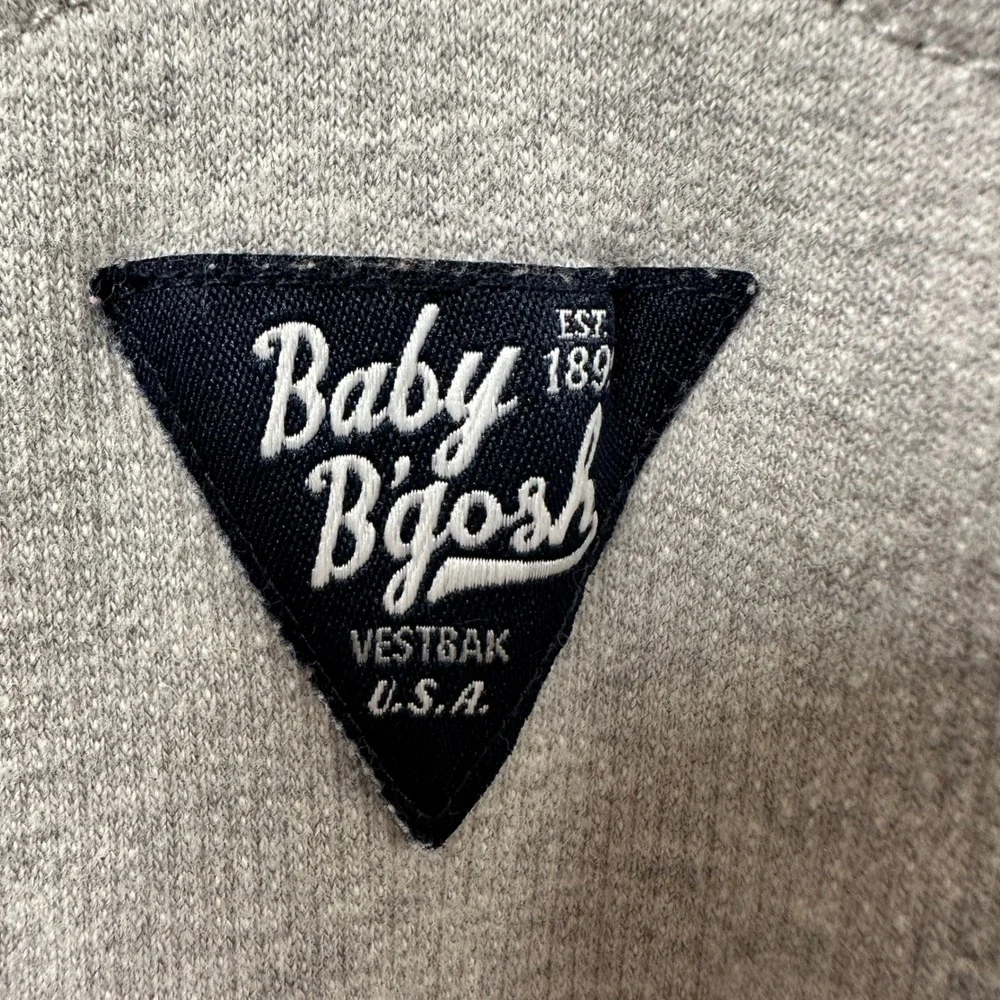 OshKosh B'gosh Baby B'gosh‎ Gray Fleece Bib Overalls Snaps 24M